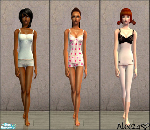 Sims 2 — Good Night by Aleeza — A set of three pjs for your teens. No mesh or EP required. Enjoy
