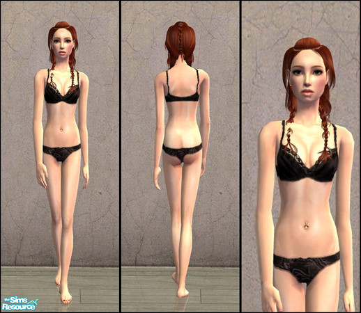 Sims 2 — Temptation - Black  by Aleeza — No mesh or EP required. Enjoy!