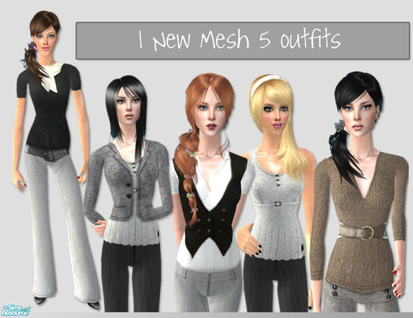 Sims 2 — Classy  by simal10 — Five classy outfits for your sim ladies. New mesh included. Have fun!