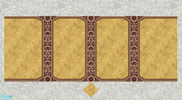 Sims 2 — Damask Basic Set by simwoman77 — Part of my Damask Collection, each wall costs 7, each tile 4. This set includes