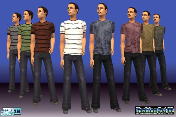 Sims 2 — YaAm Fashion Set 03 by SaeraMaples — A toned build and stylish look for your YA/AM sims.