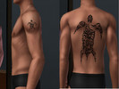 Sims 3 — Maori_Turtle_Tattoo by elduch2 — Simple Maori tattoo of a Turtle. This tattoo can use both genders from Young