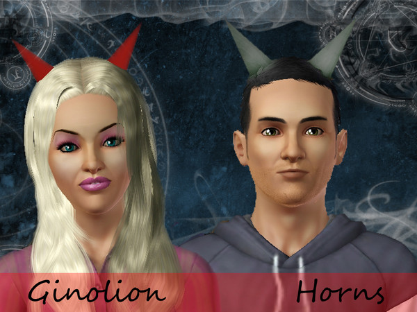 Sims 3 — Horns by Ginolion — unisex , recolourable , hope you like it , pls no reuploading