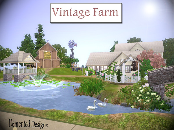 Sims 3 — Vintage Farm by Demented_Designs — A large family farm for your sims and their pets! (even though I do not have