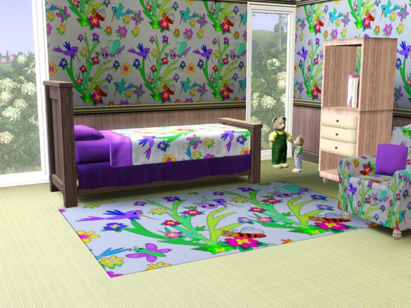 Sims 3 — marcorse_flowers 'n flying things 2 pattern by marcorse — The second flowers and flying things pattern - another