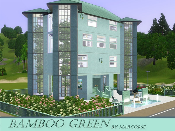 Sims 3 — Bamboo Green by marcorse —  Bamboo Green was built on the 30x20 lot at 7 Sun Song Avenue, SV. It is a 4storey, 2