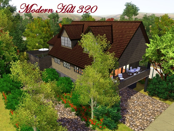 Sims 3 — Modern Hill 320 by Matej_136 — Modern Hill 320 is a modern house. It is fully furnished and has a big and very