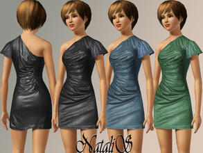 Sims 3 — NataliS casual dress 073 FA by Natalis — Draped asymmetrical dress for FA-YA.