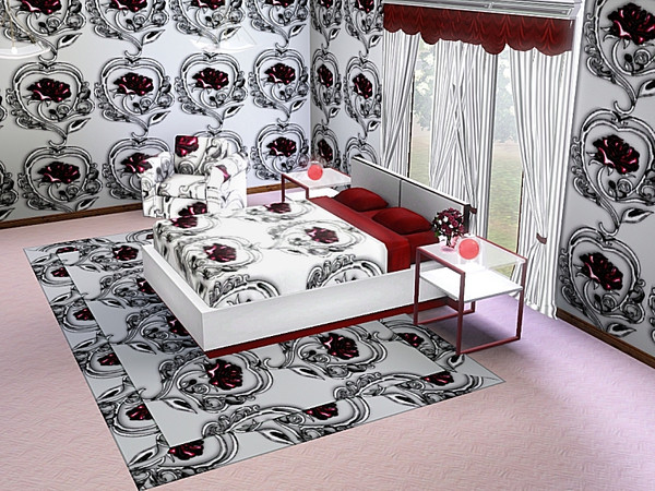 Sims 3 — marcorse_rose cameo pattern by marcorse — A simple repeat pattern, based on a stunning piece of jewellery - a