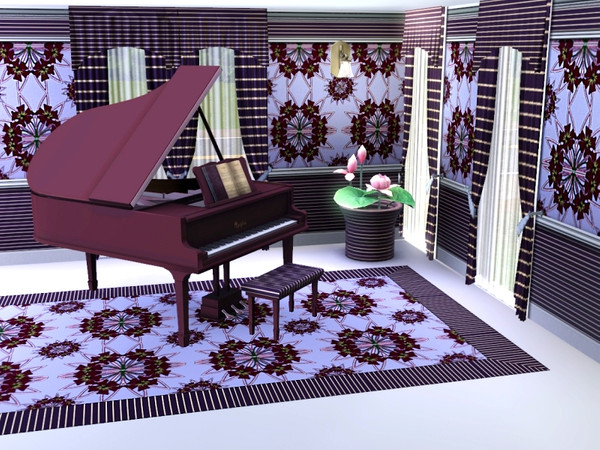 Sims 3 — marcorse_cartwheels pattern by marcorse — A floral geometric design, in a cartwheel pattern.