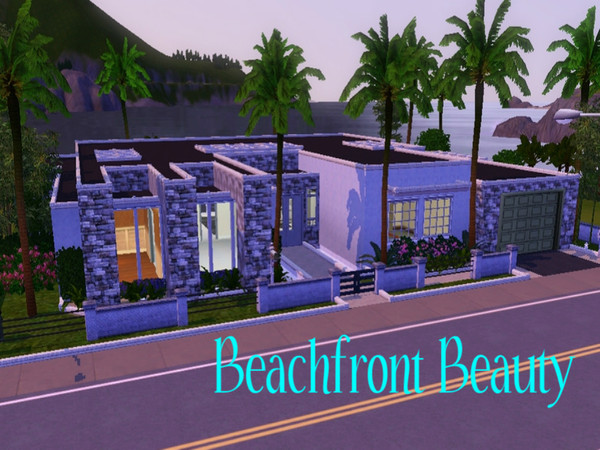 Sims 3 — Beachfront Beauty by EliteArchitect2 — This is a beautifully designed modern home to be placed on or close to