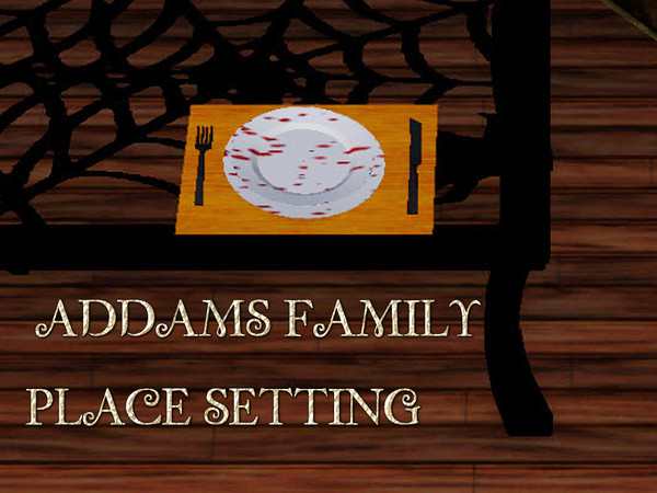 Sims 3 — ADDAMS FAMILY PLACE SETTING by abuk0 — ADDAMS FAMILY PLACE SETTING by abuk0