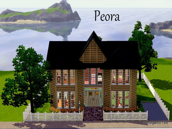 Sims 3 — Peora - NO CC by aamorgan05 — Peora is a wonderful 3 bedroom home with 2 1/2 baths. I was going to build a