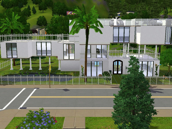 Sims 3 — White Modern Living by JudyStyle2 — Are you looking for a nice, modern house? Than this one is the one you're