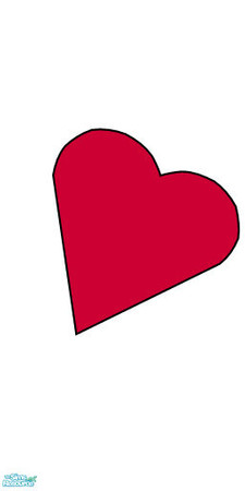 Sims 2 — Right Leaning Heart wall by Linleym — Perfect companion for the \"Love\" painted wall. Great for a
