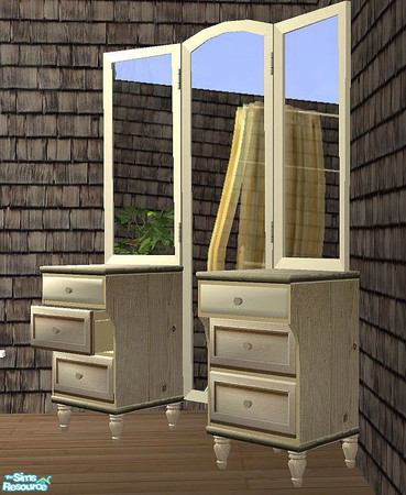 Sims 2 — OpenHouse  Bedroom Set - Openhouse Mirror by openhousejack — a dressing table with long mirrors