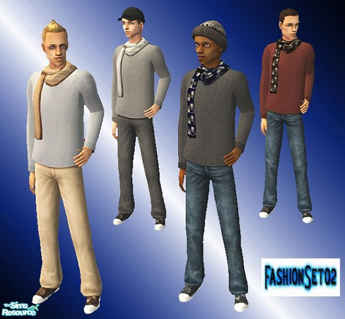 Sims 2 — YaAm - Fashion Set 02 by SaeraMaples — A sporty punkish look in the YA - AM fashion set series. 1 MESH and 4