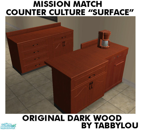 Sims 2 — TL - MM CultureCounter OrigDarkWd by TabbyLou — Original Dark Wd recolor in Request by Decorator333 for MM OFB
