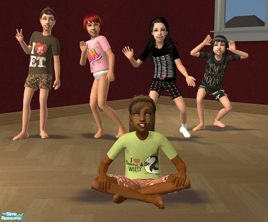 Sims 2 — Character PJ\'s For Little Girls by clcny20 — Little gals are up now, with their very own character PJ\'s.