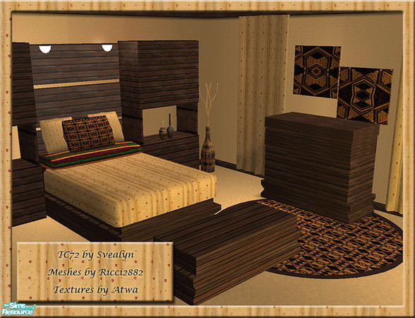Sims 2 — Svealyns TC72 Cityscape Bedroom Recolour by Svealyn — A recolour of the \"Cityscape Bedroom\" by