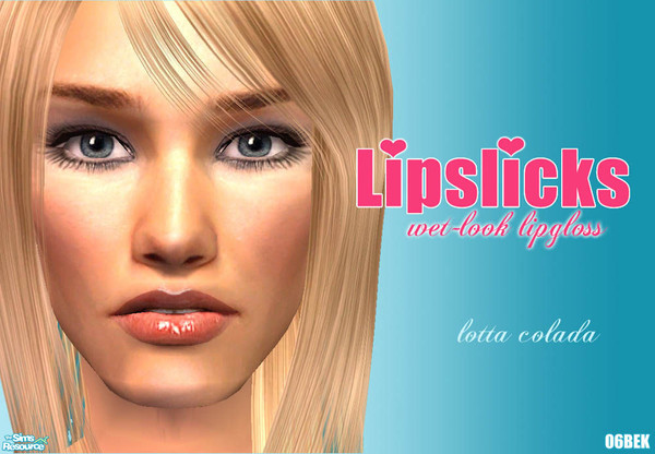 Sims 2 — Lipslicks Wet-look lipgloss - Lotta Colada by 06bek — 