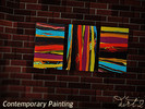 Sims 3 — Contemporary 3 in 1 by Dirt2 — 3 in 1 Wall Splatter Contemporary Art Piece, By Dirt2. Original Painting by Marie