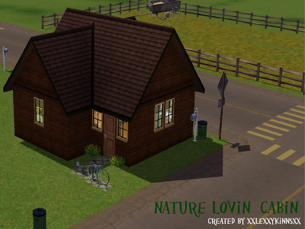 Sims 3 — Nature Loving Cabin by XxLexxyKinnsXx2 — A Perfect Starter Cabin for your Sims! Features a lovely nature theme