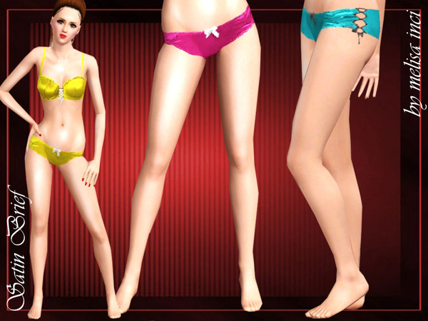 Sims 3 — Satin Brief  by melisa_inci — Satin Brief by melisa inci Young Adult-Adult 2 recolorable part sleepwear