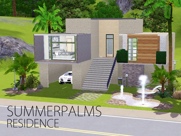 Sims 3 — Summer Palms Residence by acebo082 — 2 bedrooms, 2 bathrooms, laundry, kitchen, living areas both indoor and