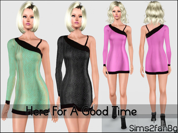 Sims 3 — Here For A Good Time by sims2fanbg — .:Here For A Good Time:. Dress in 3 recolors,Recolorable,Launcher