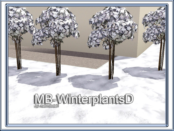 Sims 3 — MB-WinterplantsD by matomibotaki — MB-WinterplantsD, a snowy little tree to decorate your garden in winter