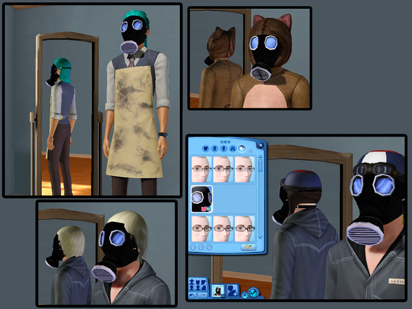 Sims 3 — GasMaskFemale by Kn092 — 