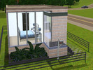 Sims 3 — Bright N Blue by Flanah — A small comfy 1 bedroom starter house (CC free)