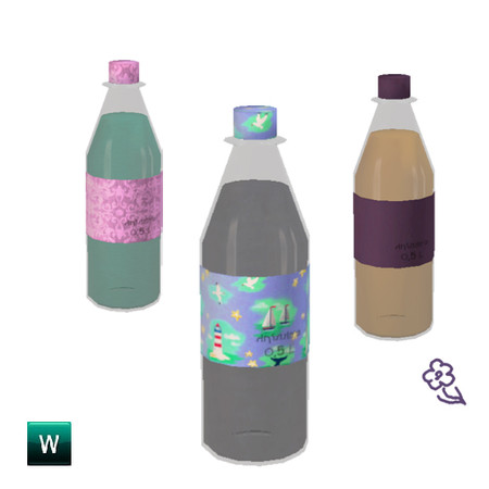Sims 3 — Lunch Bottle by Flovv — A practical clutter bottle.