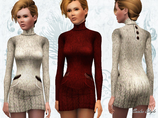 Sims 3 — Wool Pullover by ernhn — Wool Pullover 3 recolorable parts. 