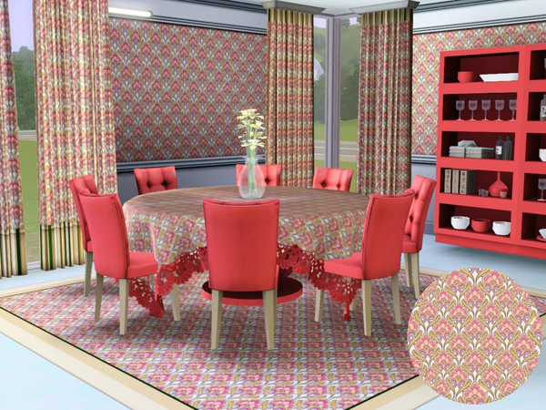 Sims 3 — marcorse_heraldic fan pattern by marcorse — An allover repeat pattern in the classic heraldic fan design