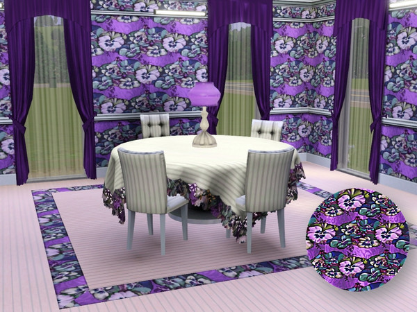 Sims 3 — marcorse_pansy wave pattern by marcorse — I make no apology for the fact that I love pansies . . no matter what