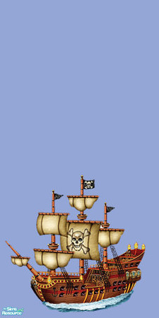 Sims 2 — Ship Ahoy by cariadbach — Every young pirates dream. Matches my Dream Catcher plain blue paint.