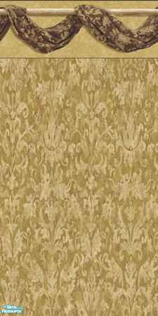 Sims 2 — Victorian Gold Wallpapers -Victorian Distressed Damask by drewsoltesz — Three different Victorian era gold