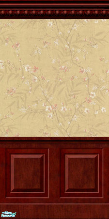 Sims 2 — Victorian Gold Wallpapers -Victorian Oriental Branch Wall by drewsoltesz — Three different Victorian era gold