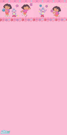 Sims 2 — Dora the Explorer Nursery - Pink Wallpaper by lym — Part of my Dora the Explorer Nursery.
