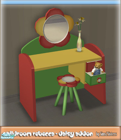 Sims 2 — S2S Daisy Addon - Table Recolor by sims2sisters — This is recolor of Vanity table (not chair and mirror) You can