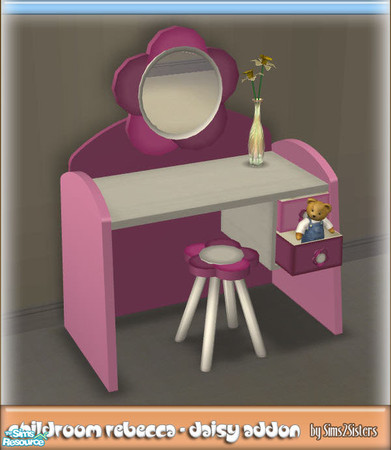 Sims 2 — S2S Daisy Addon - Table Recolor by sims2sisters — This is recolor of Vanity table (not chair and mirror) You can