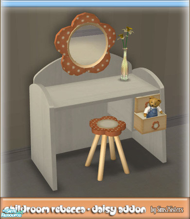Sims 2 — S2S Daisy Addon - Table Recolor by sims2sisters — This is recolor of Vanity table (not chair and mirror) You can