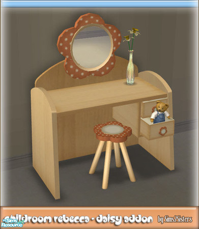 Sims 2 — S2S Daisy Addon - Table Recolor by sims2sisters — This is recolor of Vanity table (not chair and mirror) You can