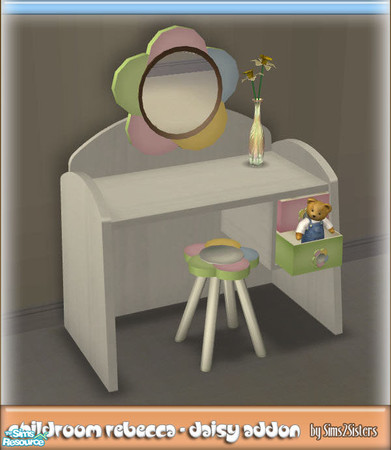 Sims 2 — S2S Daisy Addon - Chair and Mirror Recolor by sims2sisters — This is recolor of Vanity chair and mirror (not