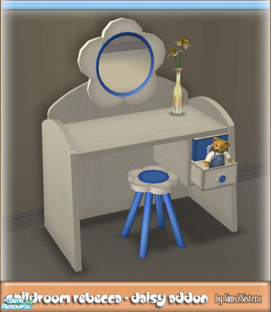 Sims 2 — S2S Daisy Addon - Chair and Mirror Recolor by sims2sisters — This is recolor of Vanity chair and mirror (not