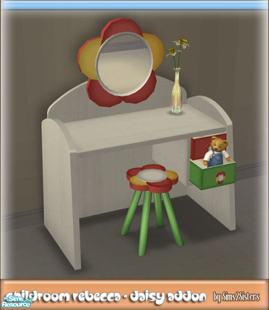 Sims 2 — S2S Daisy Addon - Chair and Mirror Recolor by sims2sisters — This is recolor of Vanity chair and mirror (not