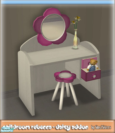 Sims 2 — S2S Daisy Addon - Chair and Mirror Recolor by sims2sisters — This is recolor of Vanity chair and mirror (not