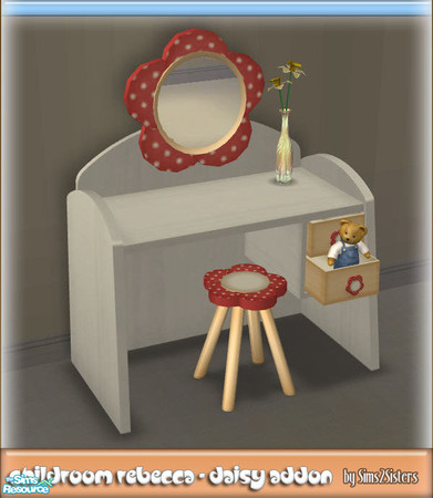 Sims 2 — S2S Daisy Addon - Chair and Mirror Recolor by sims2sisters — This is recolor of Vanity chair and mirror (not